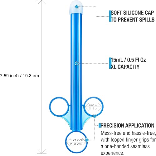 Miniatura 2 de XESSO Jeringas aplicadoras de lubricante  Tirador de lubricante de silicona  Inyector de lubricante personal vaginal y a base de agua  Fácil de