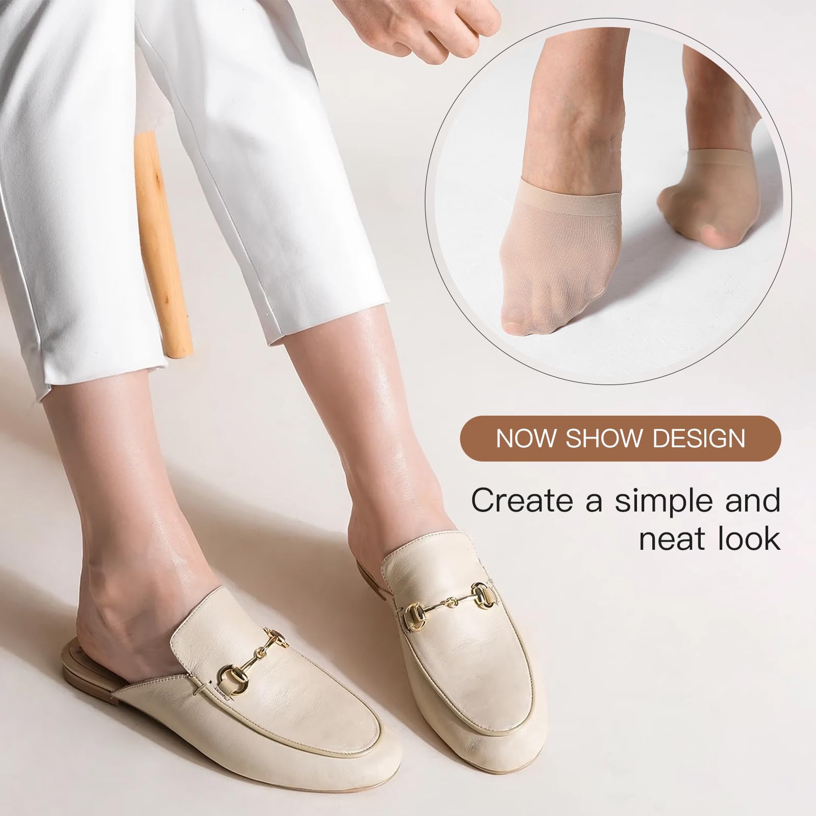Yilanmy Calcetines de dedo para mujer, 6 pares, medias medias medias para tacones, forro invisible, cubierta para los dedos, calcetines antideslizantes | Calcetines antideslizantes de nailon para niñas