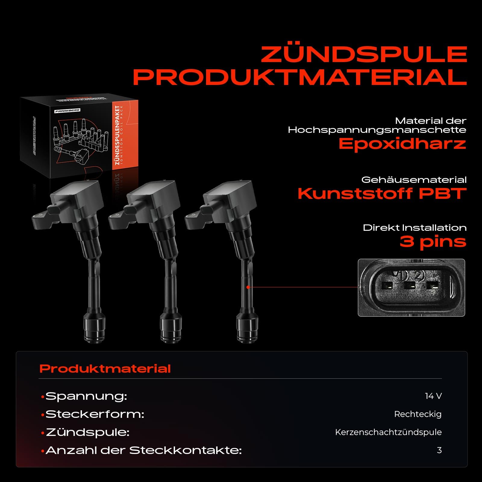Frankberg 3x Zündspule CM5G12A366CB