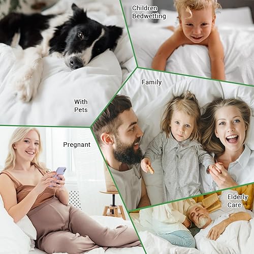 Miniatura 8 de Gogreen Protector de colchón impermeable de rayón de bambú, protector de colchón elástico para hasta 16 pulgadas, protector de colchón suave tamaño