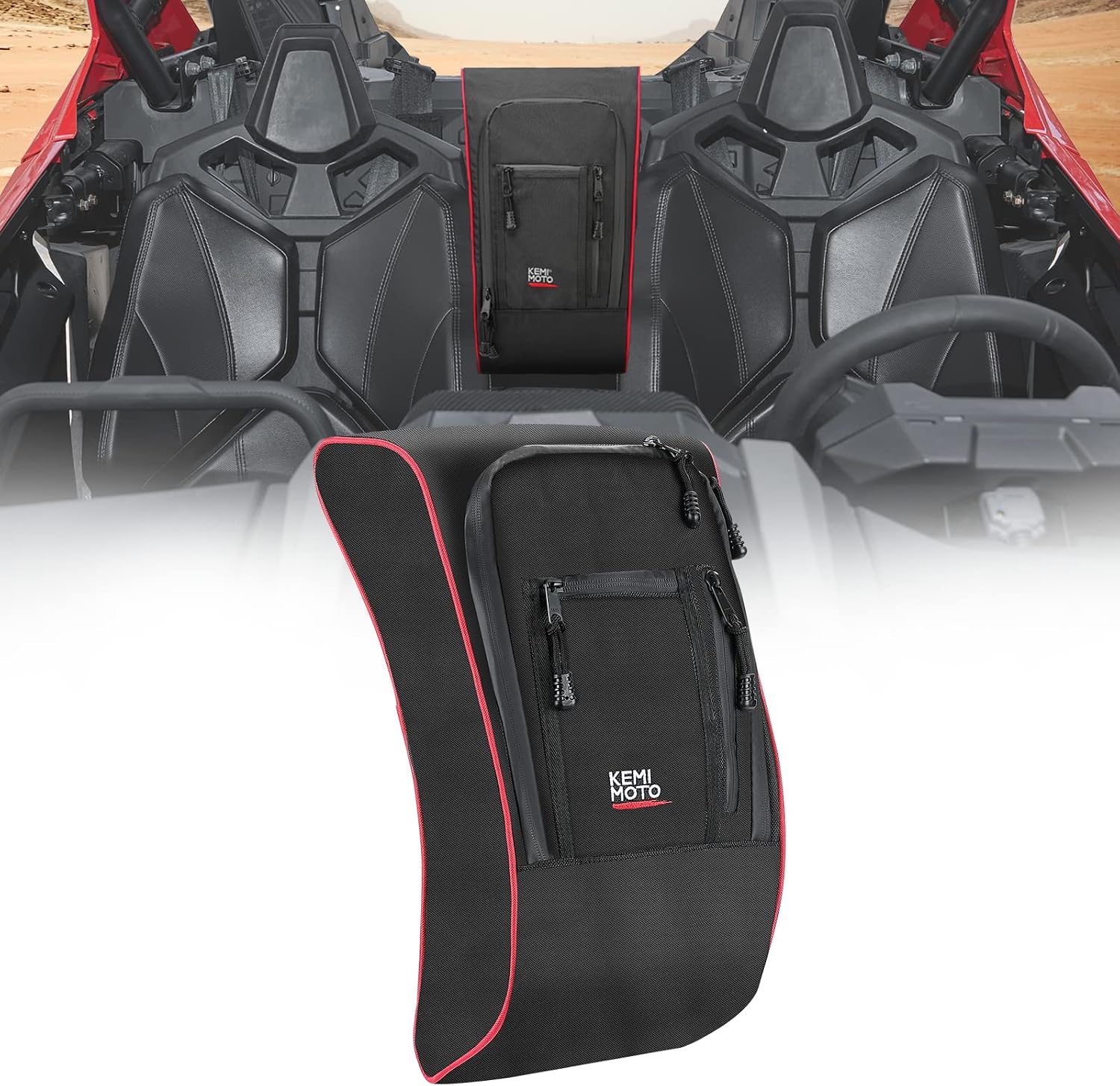 KEMIMOTO X3 Center Storage Bag, Shoulder Between Seats Console compatible with Can am Maverick X3 MAX XRS XDS Turbo R RR 2017-2024 OEM Replacement #715004277 715004888