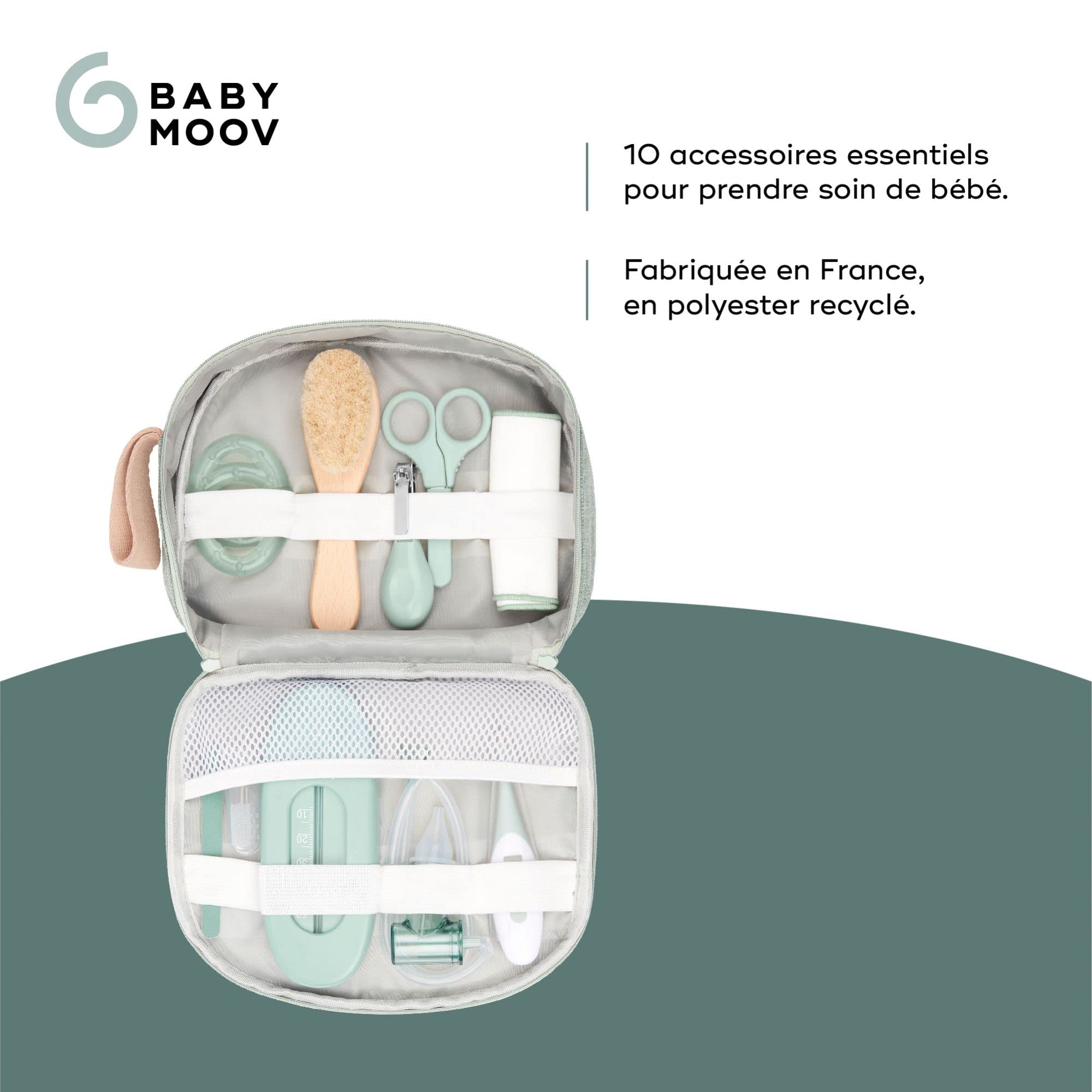 Trousse de soin bébé 10 accessoires Matcha - Babymoov