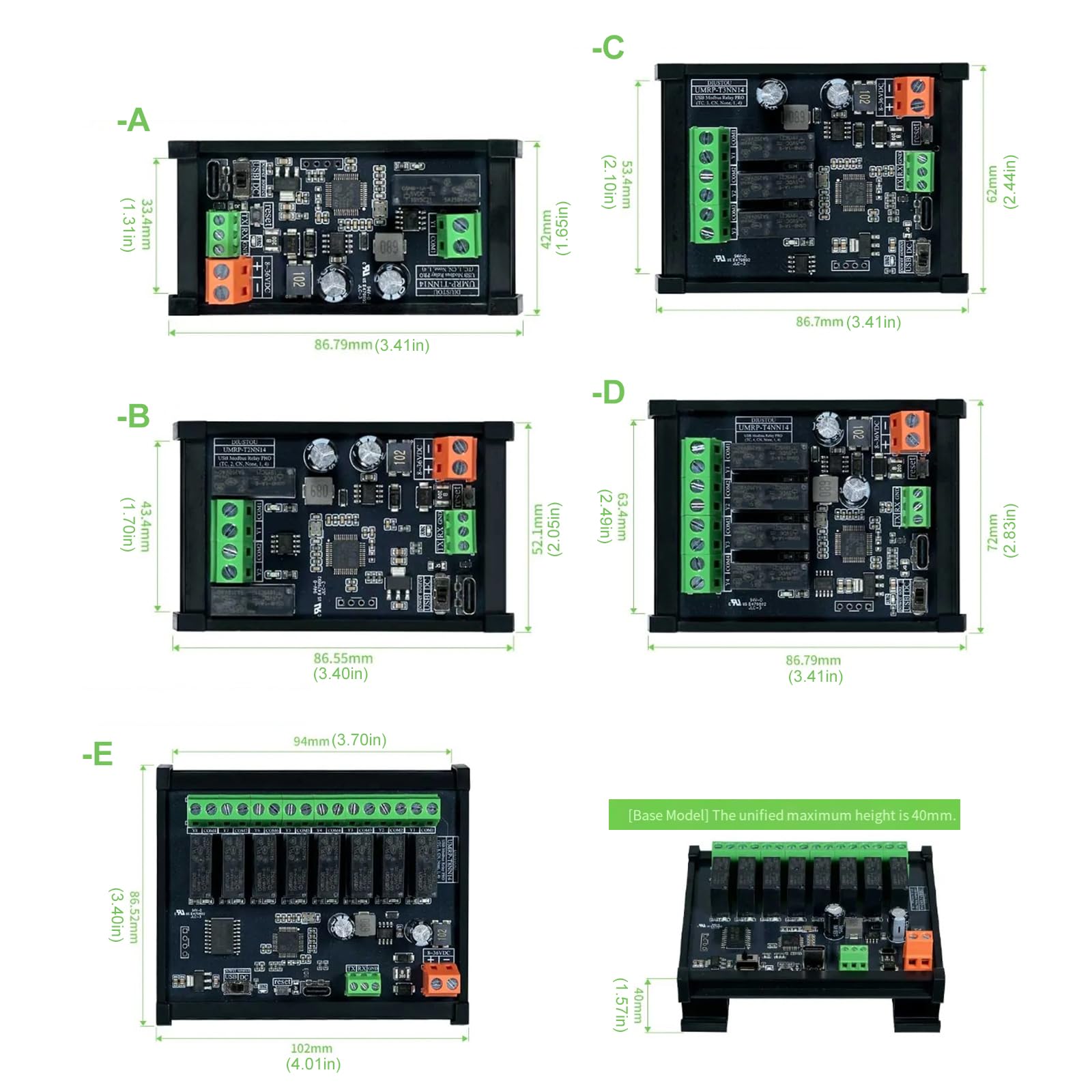 Modulo Relè USB con protocolli RTU Montaggio su guide DIN per automazione industriale e controllo PLC Trasmissione connessione USB