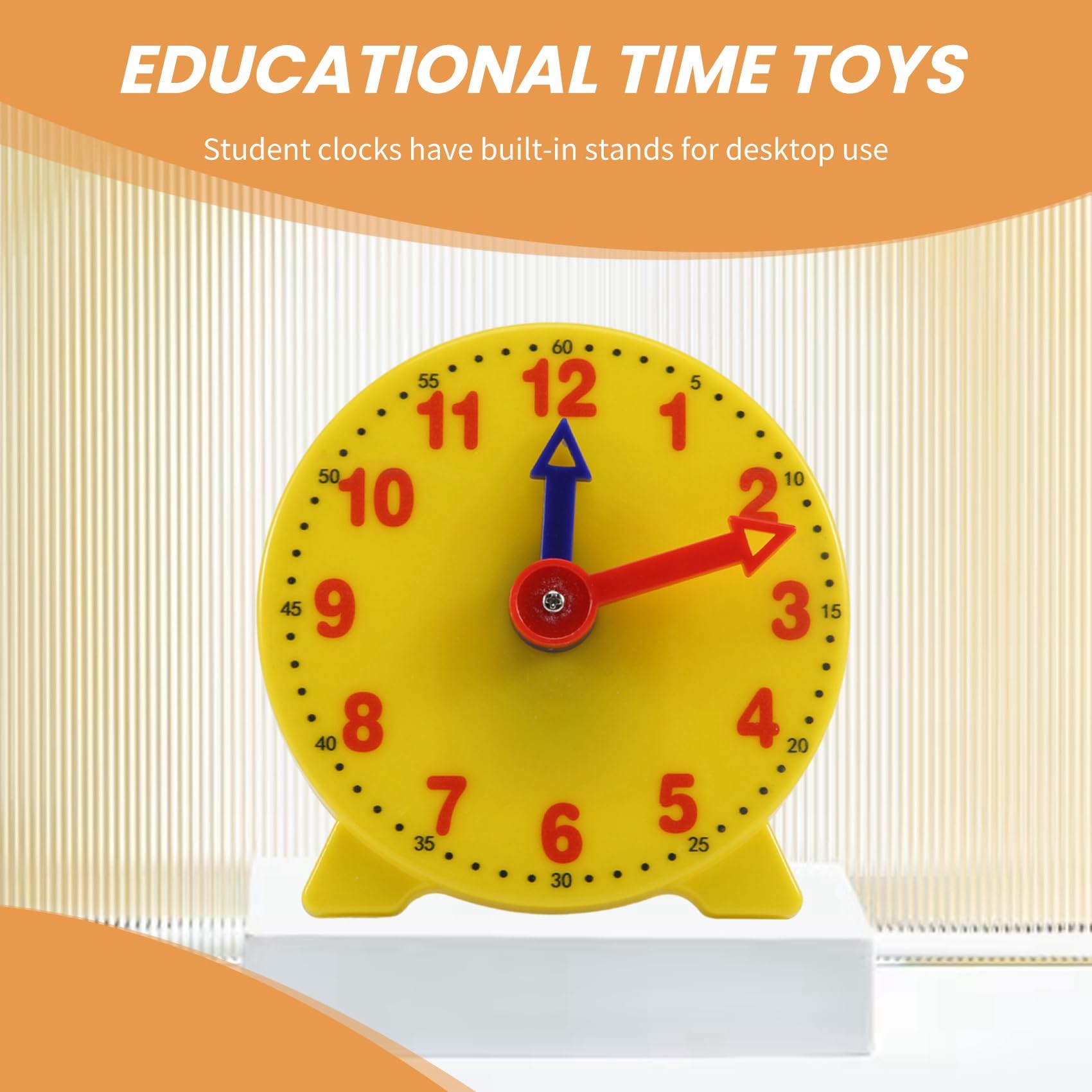 Horloge d'apprentissage, modèle d'horloge d'enseignement et de démonstration de l'heure, 4 pouces 12/24 heures - Jeux - Jouets Horloge d'apprentissage, modèle d'horloge d'enseignement et de démonstration de l'heure, 4 pouces 12/24 heures - Jeux - Jouets