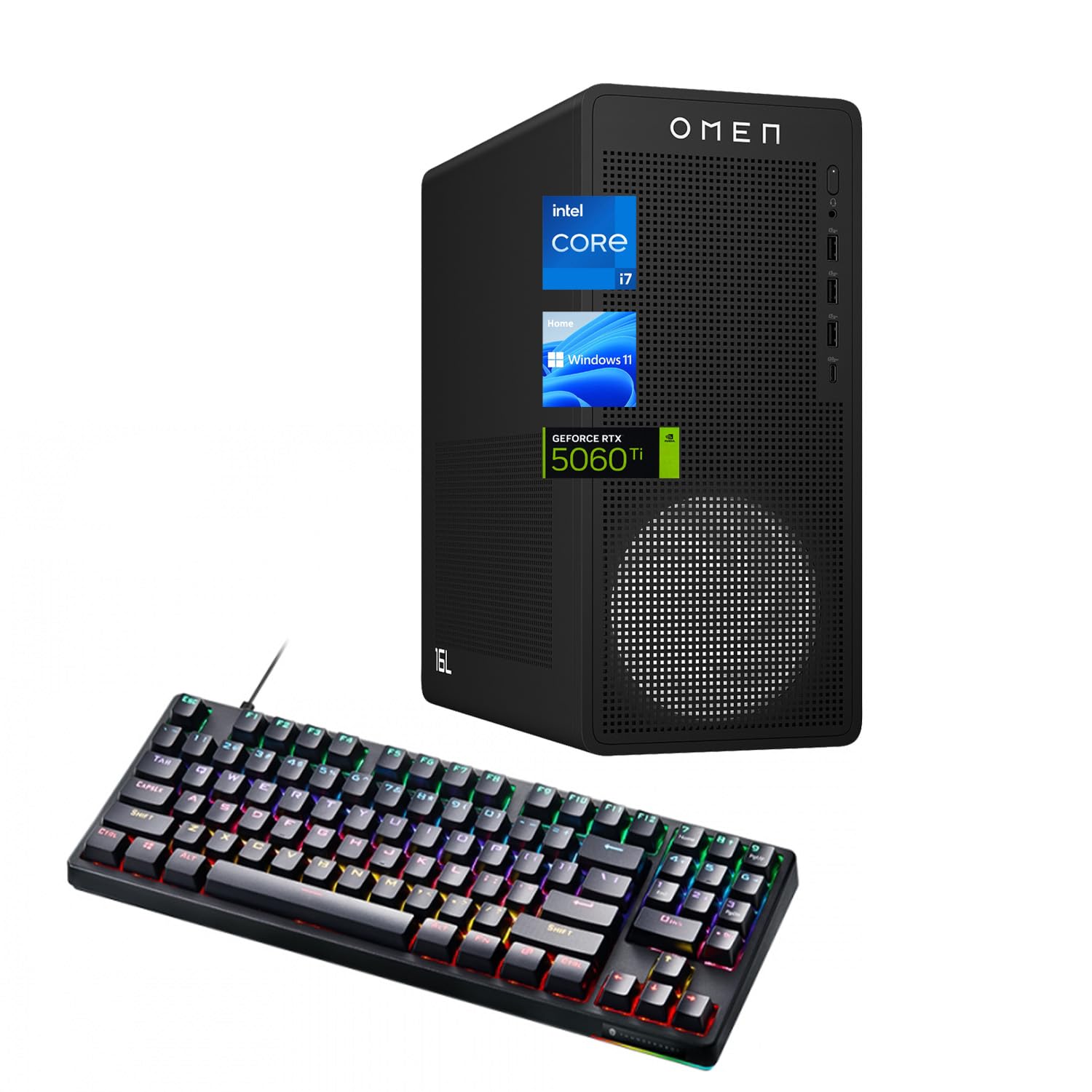 Amazon.com: HP OMEN 16L TG03 RTX 5060 Ti Gaming Desktop, Intel