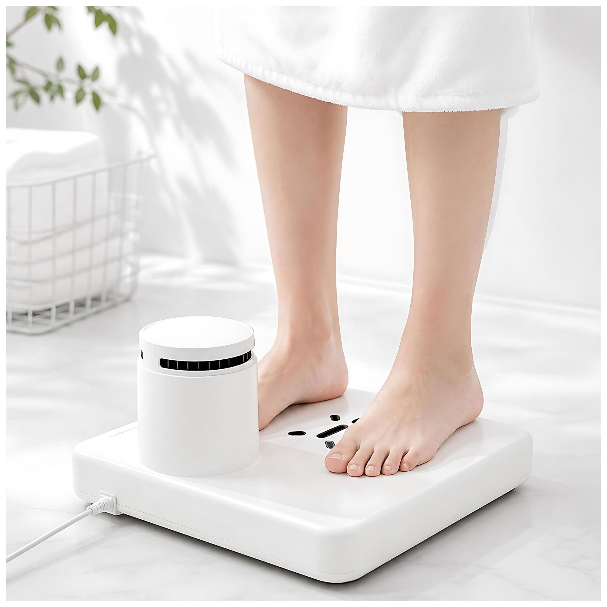 Suszarka stojąca 960W, stałe ciepłe powietrze, wodoodporna | Mocny silnik 150.000rpm dla szybkiego suszenia; max 120kg obciążenia z antypoślizgową podstawą.