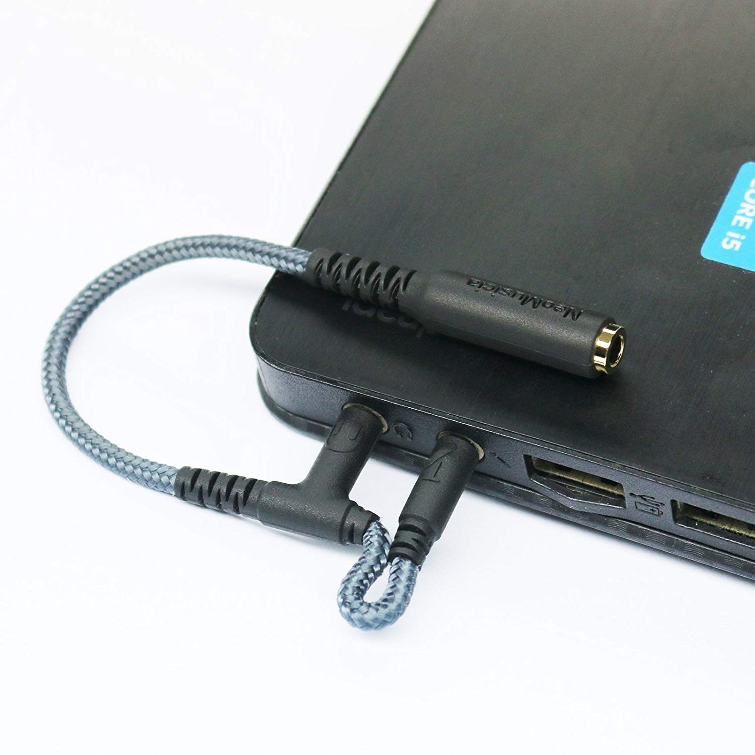 Câble audio de rechange pour casque avec contrôle du volume et interrupteur de sourdine pour microphone, compatible avec Logitech G433, G233, G Pro, G Pro X Gaming et PS4 Xbox One