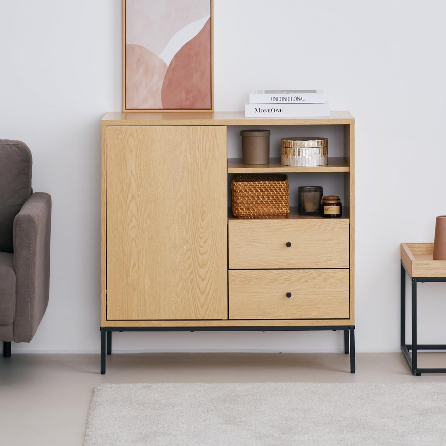 VENTOTA キャビネット 幅80cm サイドボード リビング 家具 Hemi Amazon VENTOTA キャビネット 幅80cm サイドボード リビング 家具 Hemi Amazon