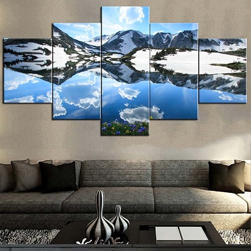 Vista 252 de Paisaje de 5 piezas pintura sobre lienzo