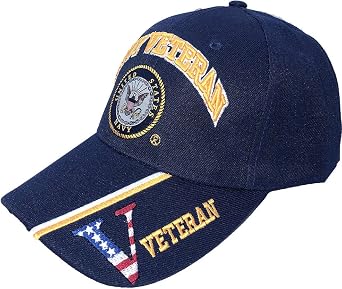 United States Navy 3D Embroidered Baseball Cap Hat USA Flag, Military Apparel