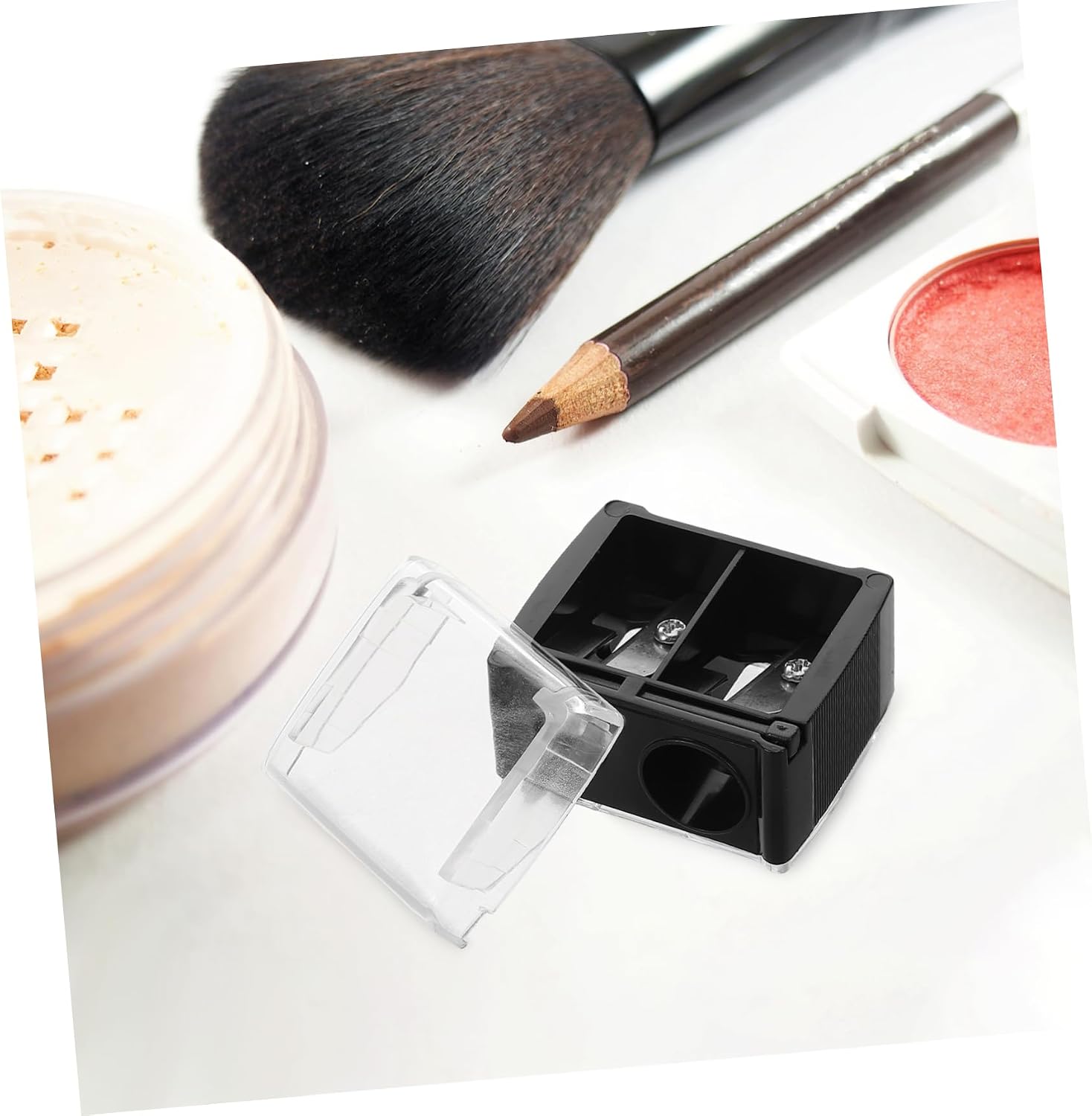 5pcs Dual Manual Makeup Pencil Sharpener for Lipstick Eyebrow and Eyeliner Portable Handheld Design for Quick and Efficient Sharpening Lightweight and Easy to Carry