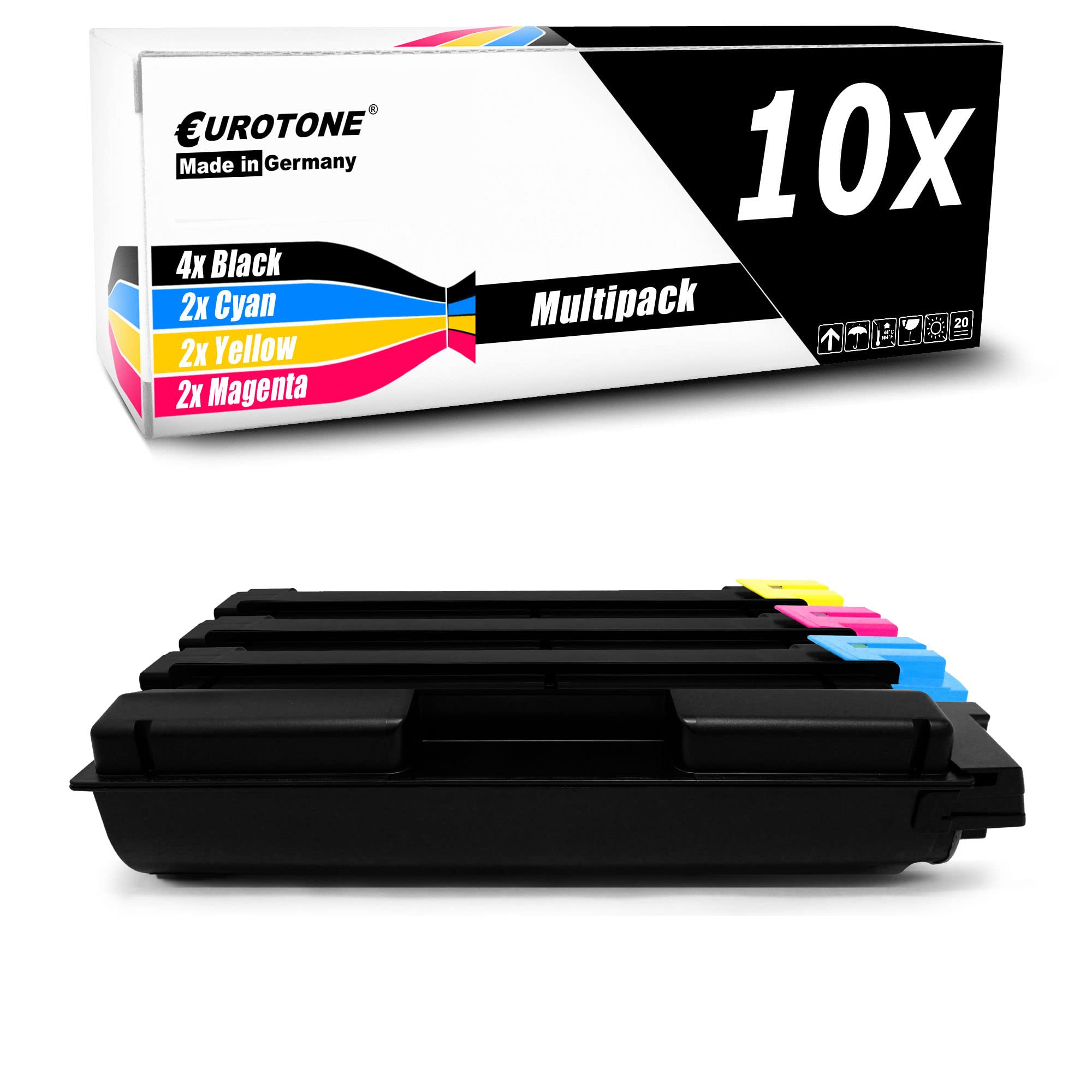 Eurotone Toner w zestawie 10x toner kompatybilny jako zamiennik do Triumph-Adler P-C3062 P-C3066 zastępuje PK5017 CKMY