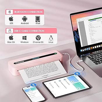 Phomemo M832 Portable Printer, Inkless Thermal Printer, Portable