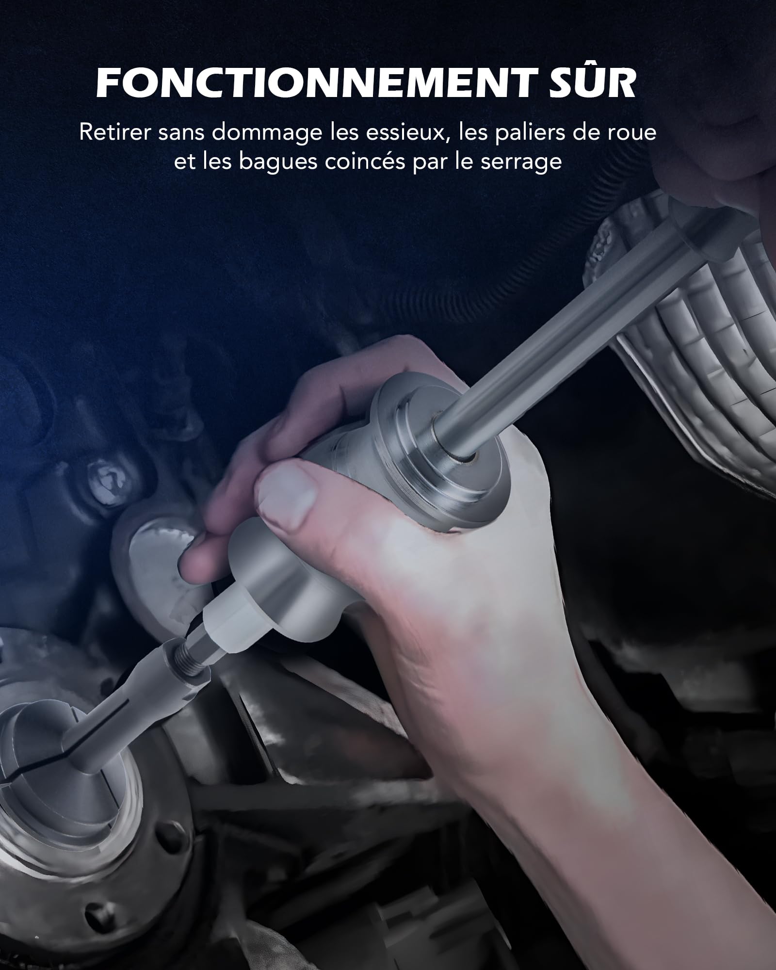 Orion Motor Tech 16 PCS Kit Extracteur de Roulement Intérieur 6-59 mm Outil d'Extraction de Roulement avec Marteau Coulissant avec 3 Adaptateurs pour Réparation Voiture Auto, Boîtier Rouge