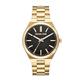 Men's Lennox Three-Hand Gold-Tone Stainless Steel Bracelet Watch (Model: MK9226)