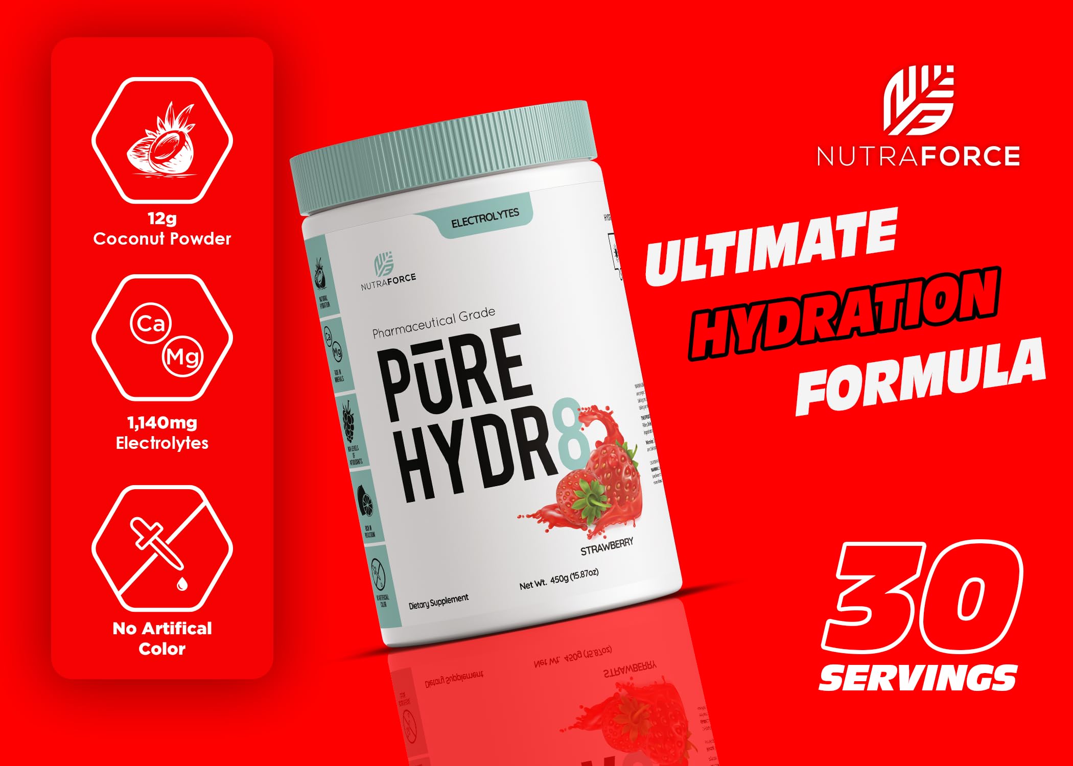 Amazon.com: Pure Hydr8 Electrolyte Powder – Coconut‑Water Infused