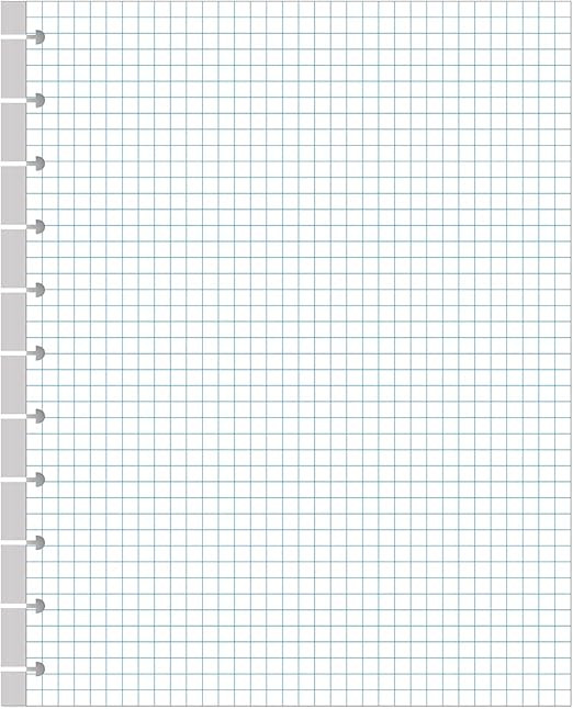 A4 TUL Discbound Grid Filler Paper, 11 Disc Hole Punched