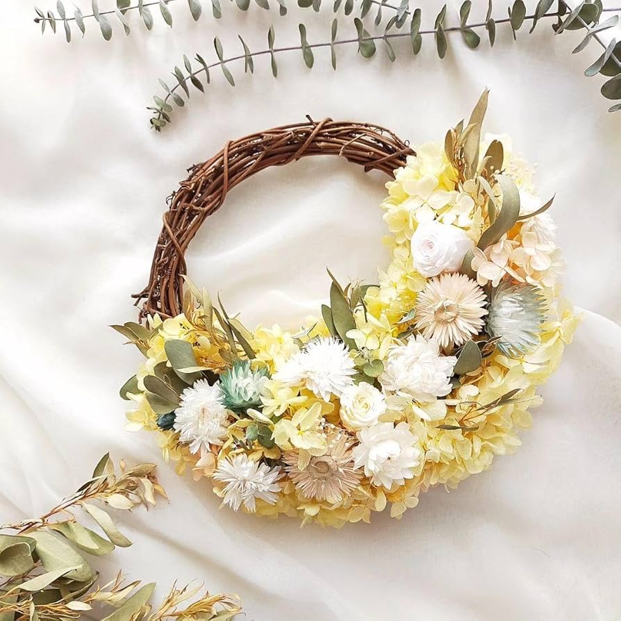 Amazon｜フラワーリース リース プリザーブドフラワー ドライ