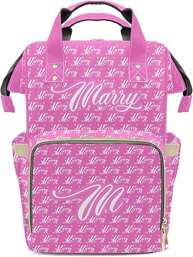 Miniatura 18 de Bolsa de pañales personalizada de gran capacidad con nombre, mochila de pañales personalizada multifunción para bebé niña niño, color 03, Mochilas