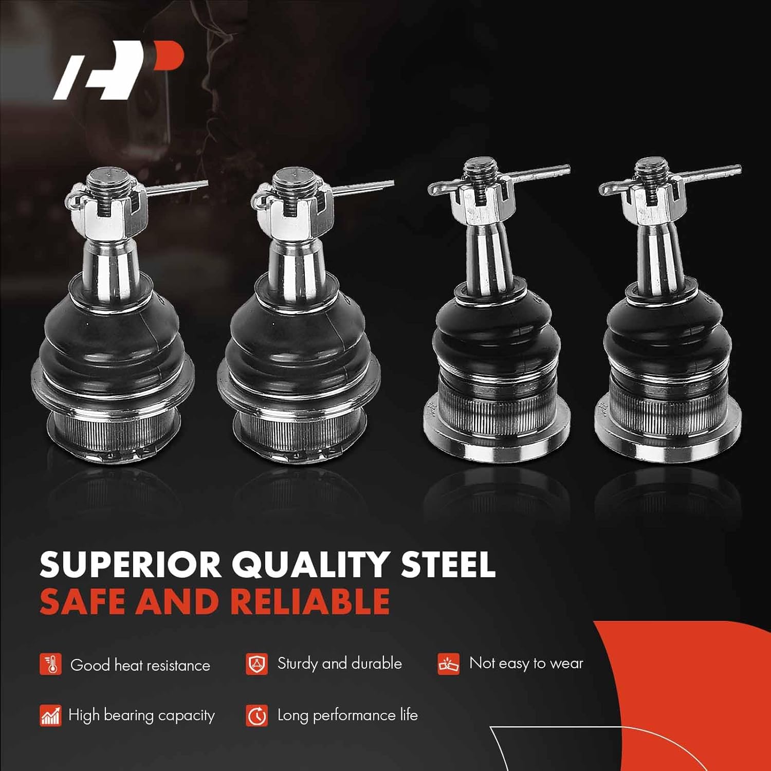 A-Premium Set of 8, Front Upper Lower Ball Joint, Inner Outer Tie Rod End, Compatible with Chevy GMC Cadillac Model - 1999-2007 - Silverado 1500 Tahoe Suburban Avalanche Sierra 1500 Yukon Escalade