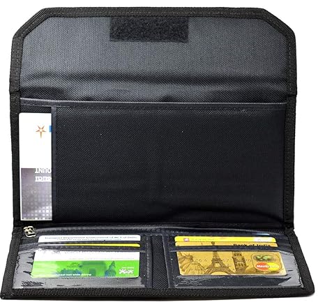 GreatDio Cheque Book Holder Multi Pocket Expanding Zip Pouch Travel Organizer Bag Case for Small Electronics and Accessories - (Color Will Be Sent As Per Stock Availability)