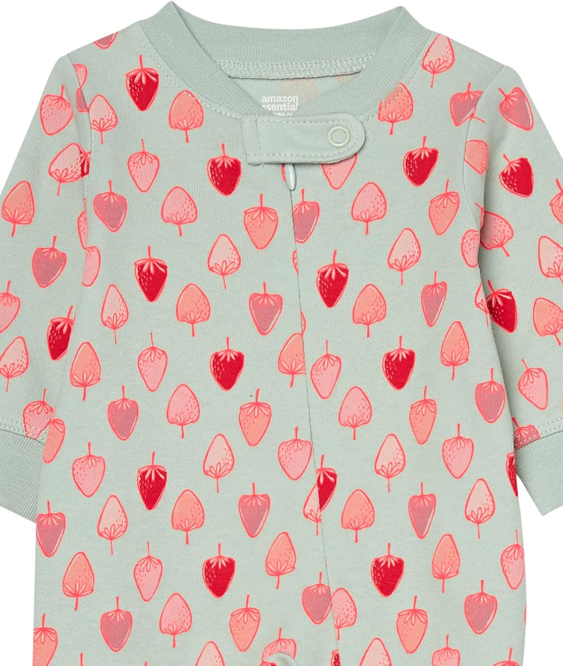 Amazon Essentials Unisex Babies' Footed Zip-Front Sleep and Play, Multipacks 3 Pink, Berry Preemie