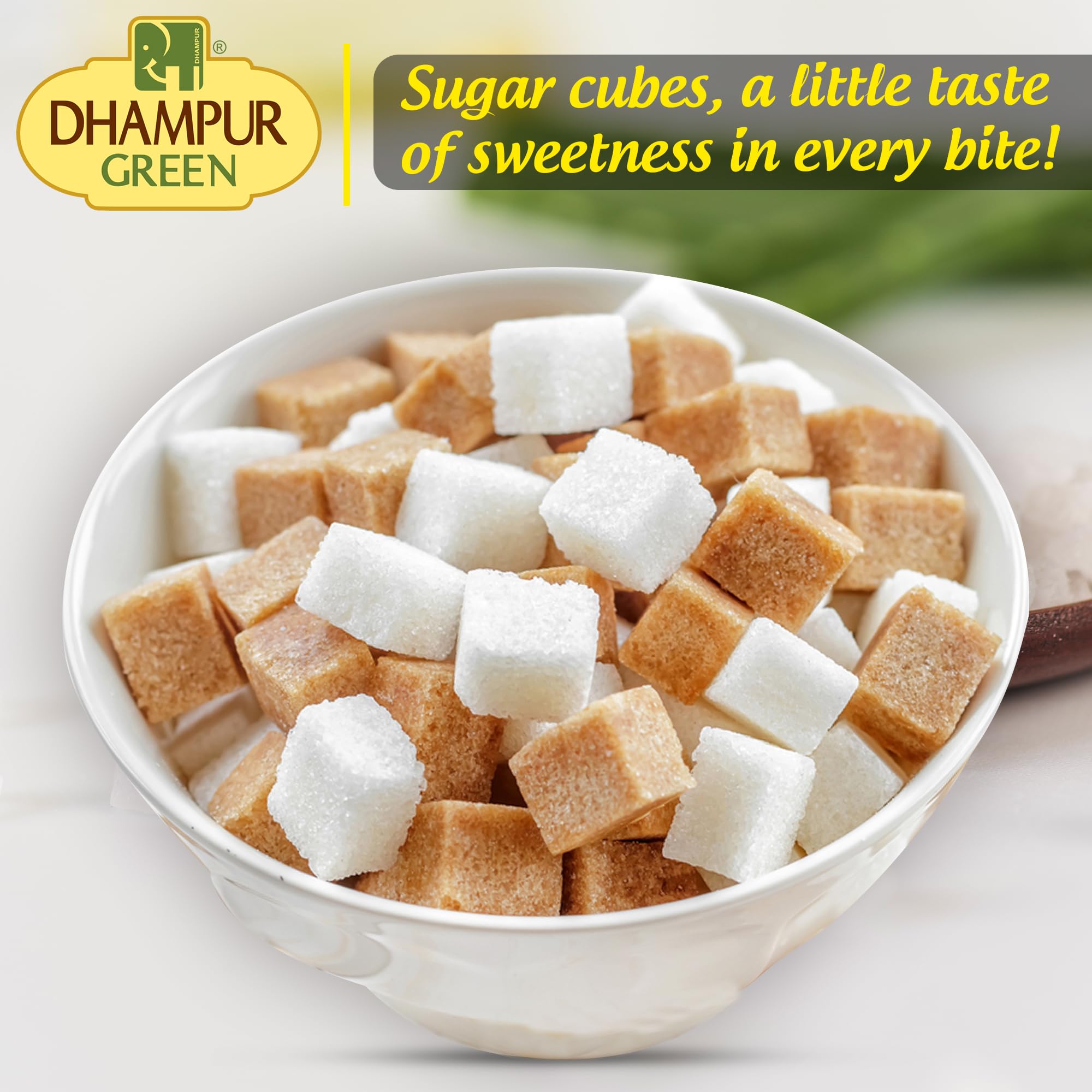 Dhampurgreen Brown & White Sugar Cubes, 800g | Mix Sugar Cubes, | Sugar Cubes For Tea And Coffee | Sulphurless | No Chemicals - Image 3 thumbnail