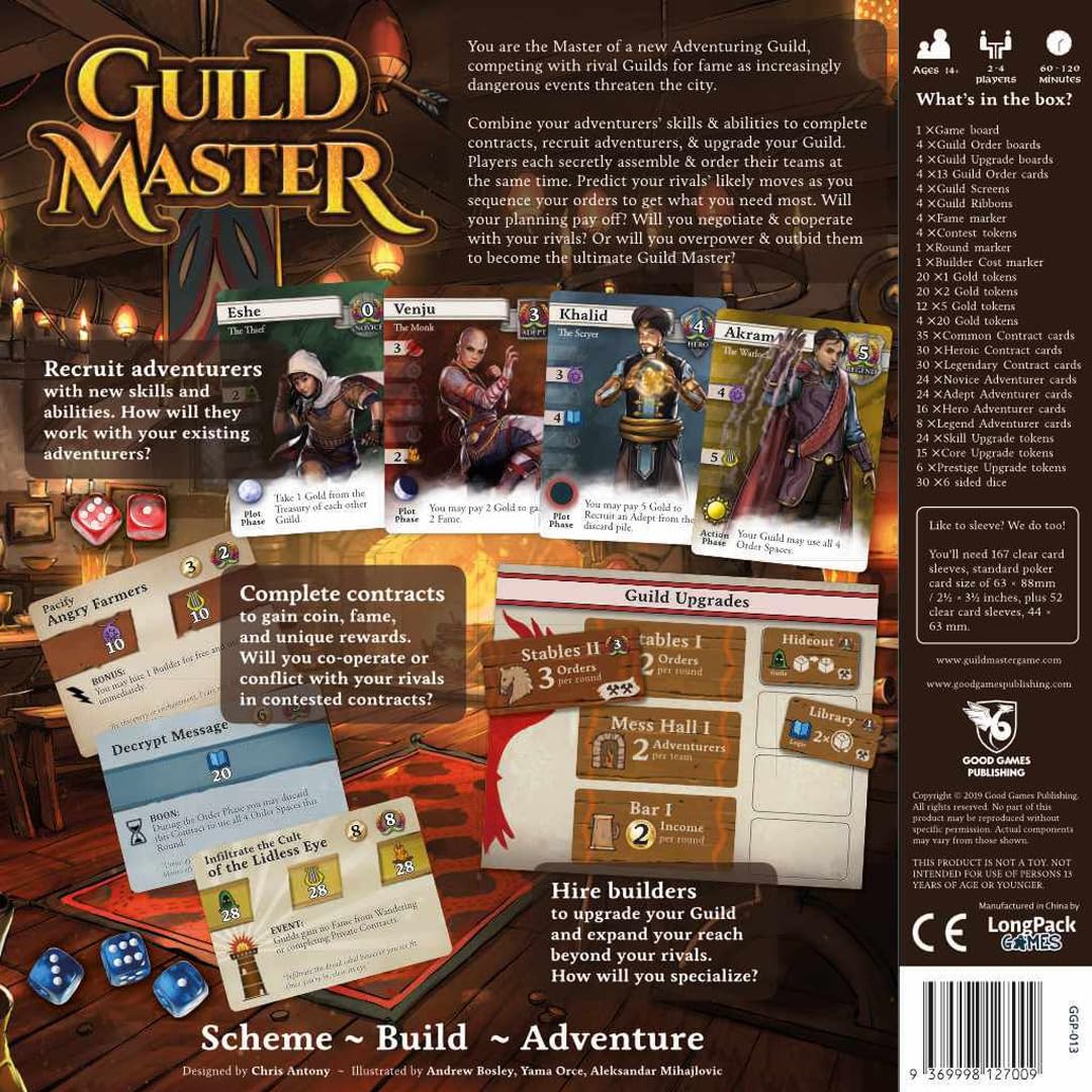 Good Games Publishing | Guild Master | Gioco Da Tavolo Standalone | 2-4 Giocatori | 60-120 Minuti