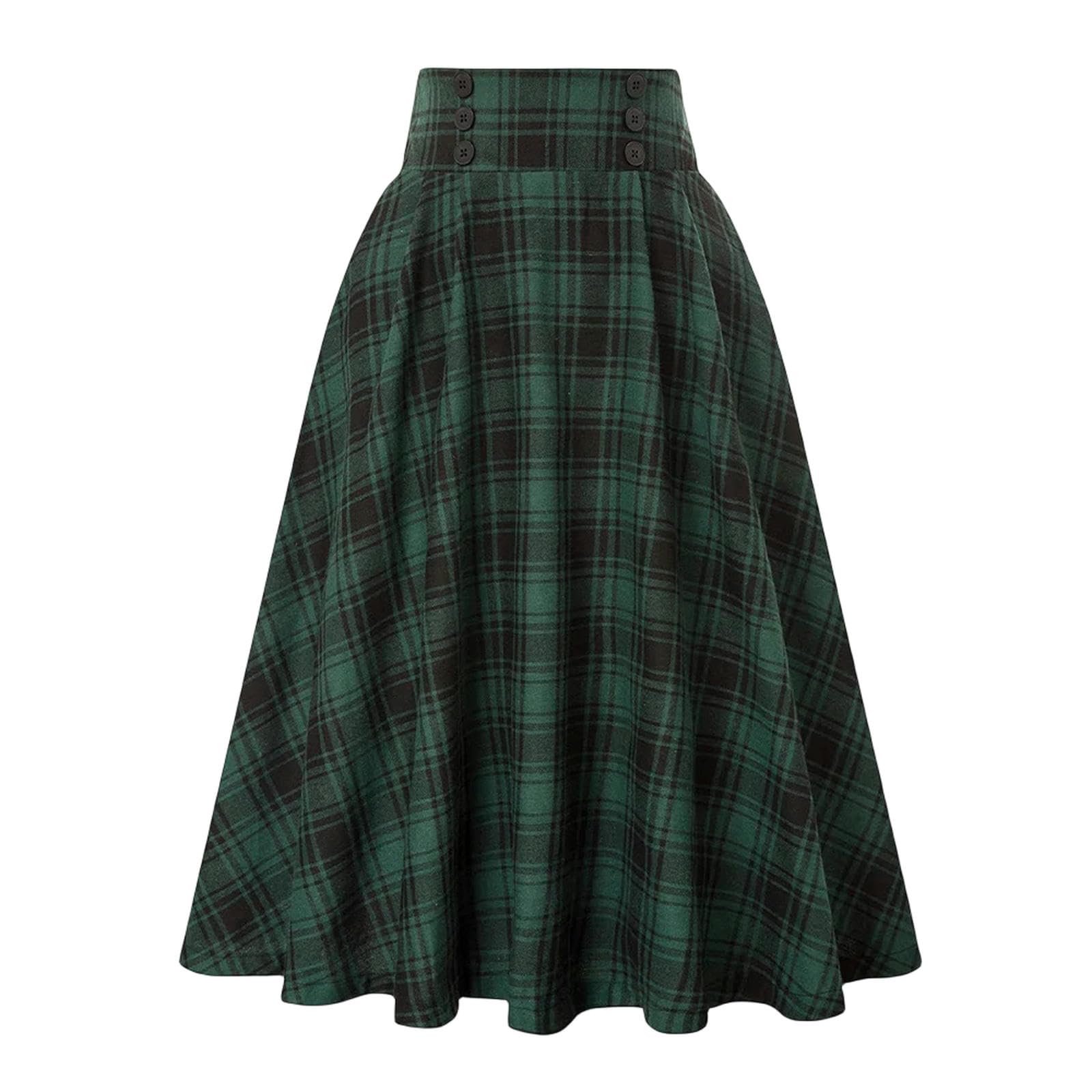 Mdybf Spódnice damskie w stylu vintage, plisowana, spódnica zimowa w kratkę