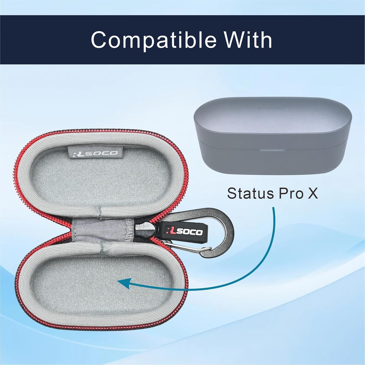 RLSOCO Hard Case for Status Pro X Wireless Earbuds (Case Only)