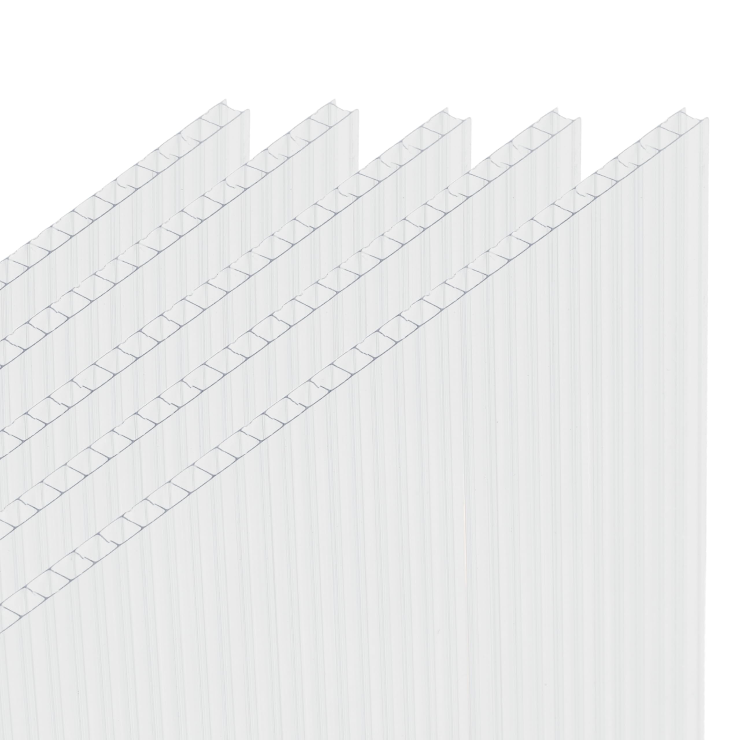Twinwall Polycarbonate 4mm Clear Sheeting - Cut to Size (Clear, 4000mm x 1050mm)