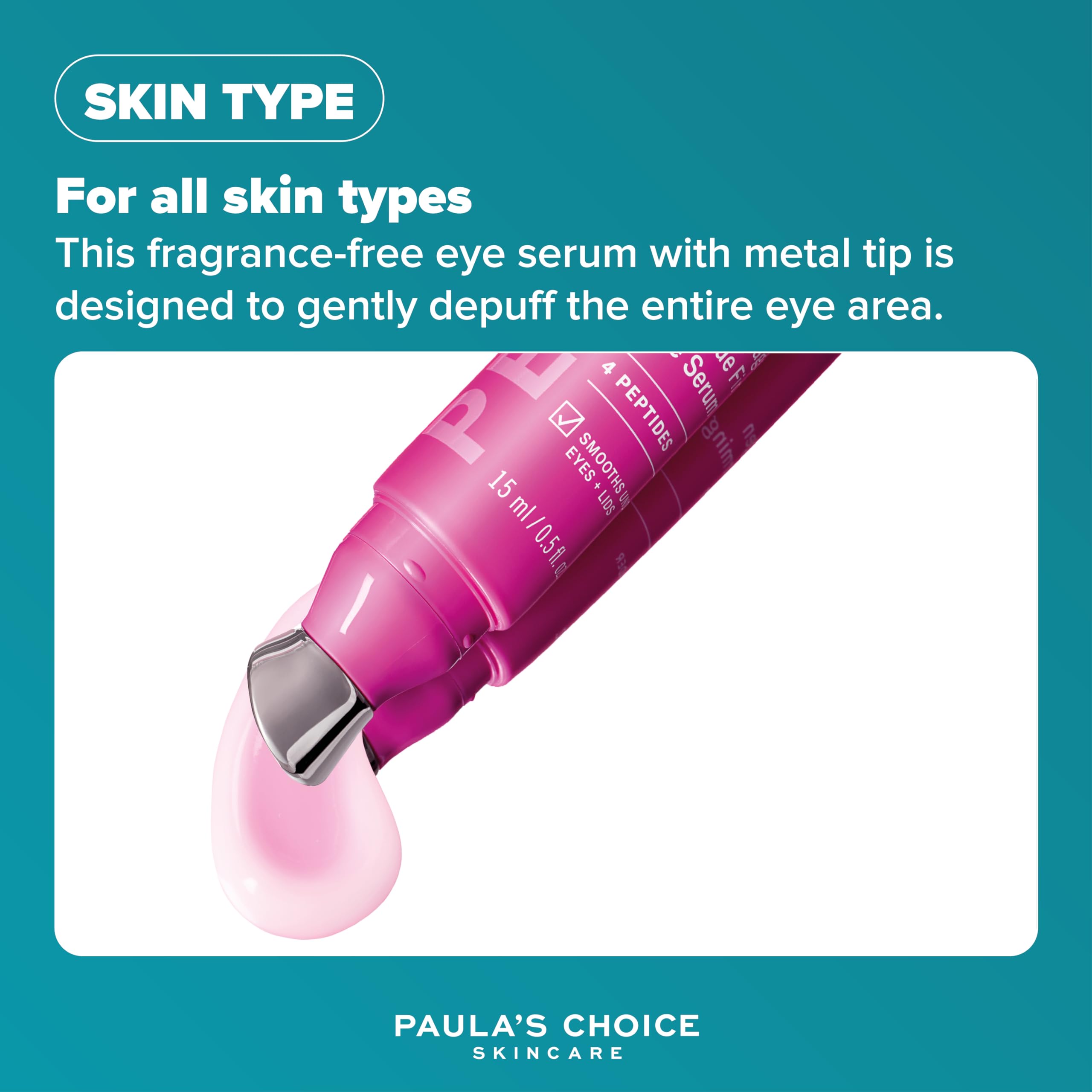 Paula's Choice Pro-Collagen Peptide Firming Eye Serum, Anti-Aging & Hydrating Eye Cream, Depuff Undereye Bags - Image 3