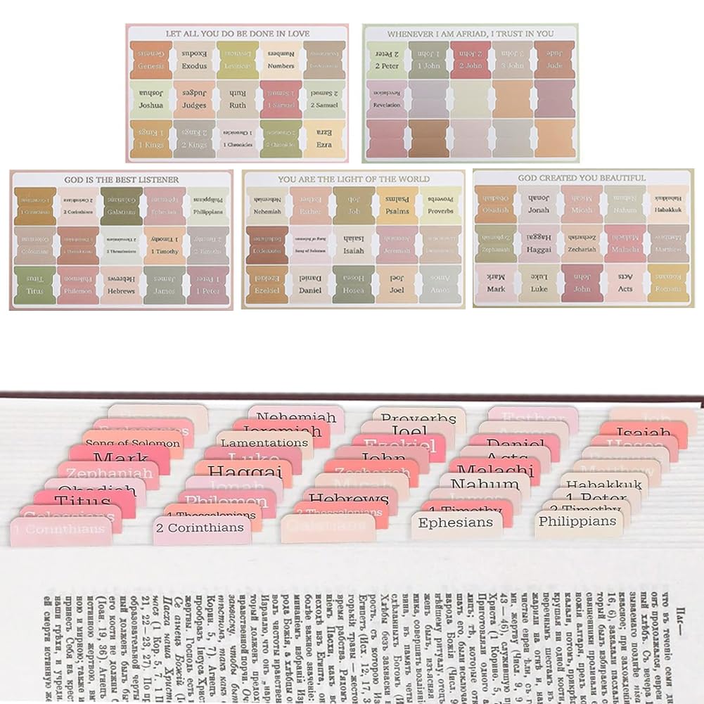 Bible Tabs 75 Pcs Index Tabs for Women and Men to Easy to Read and Navigation, Bible Journaling Supplies (Boho Theme)-image-24