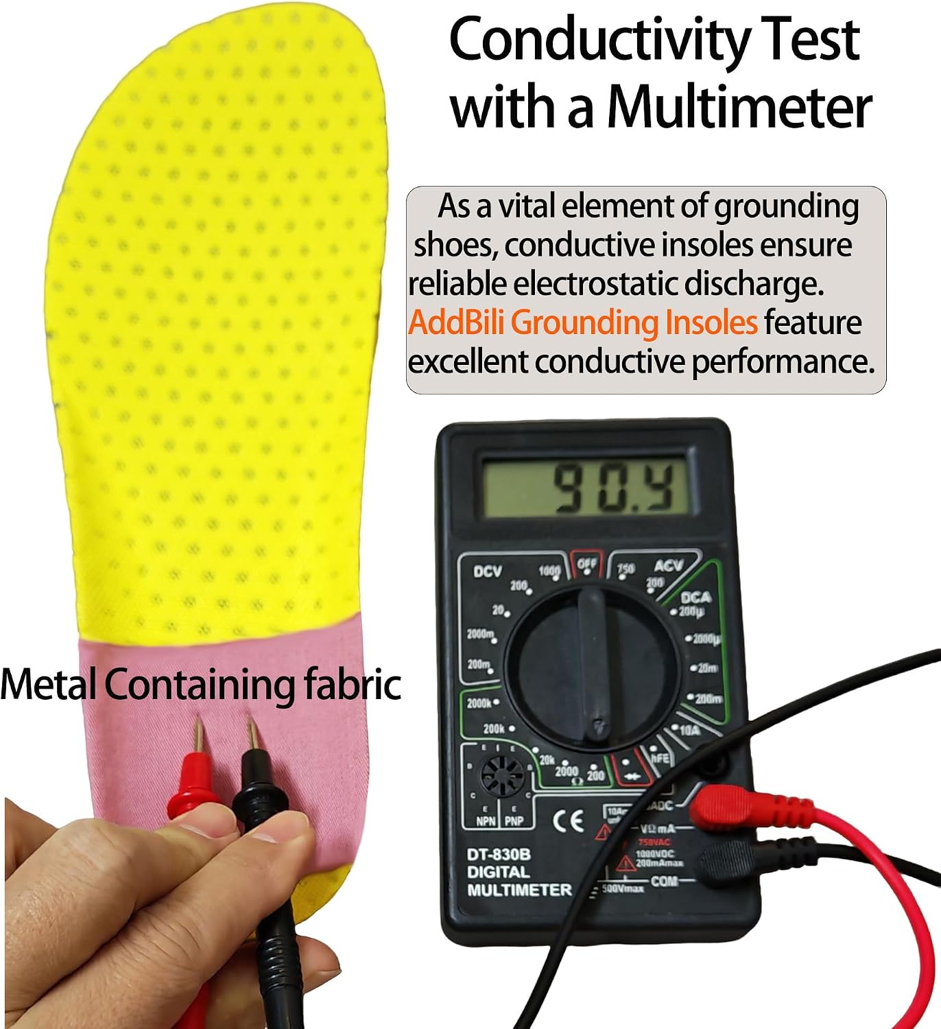 Grounding Insoles with Conductive Metallic Fabric - Compatible with Most Copper Nail Grounding Shoes, Includes 6 Sets of Pure Copper Screws for Rivet Replacement & Non-Conductive Shoe Upgrades-38-40