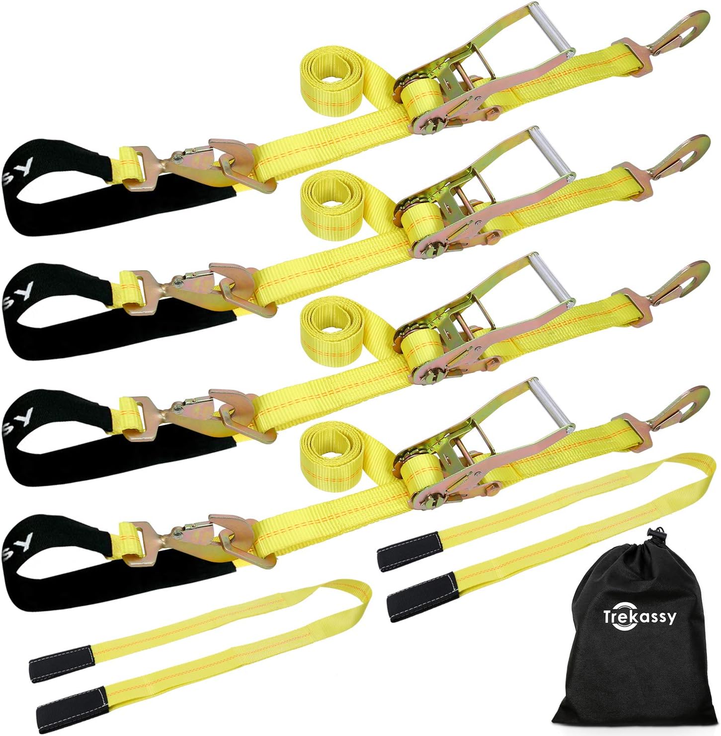 Buy Trekassy 4 Pack 2” x 114” Car Axle Straps Ratchet Tie Downs System