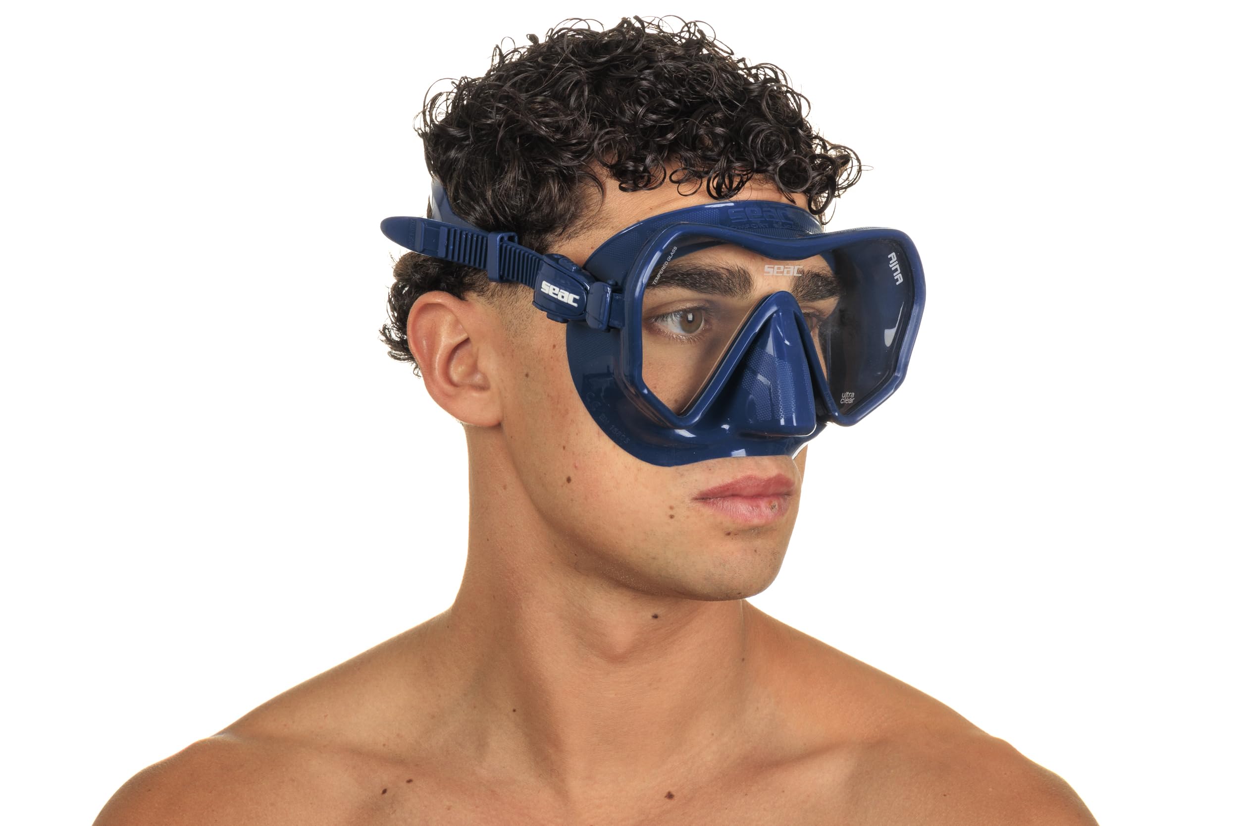 SEAC Ajna Rahmenlose Tauchmaske mit Weitsicht, 100% Silikonrock