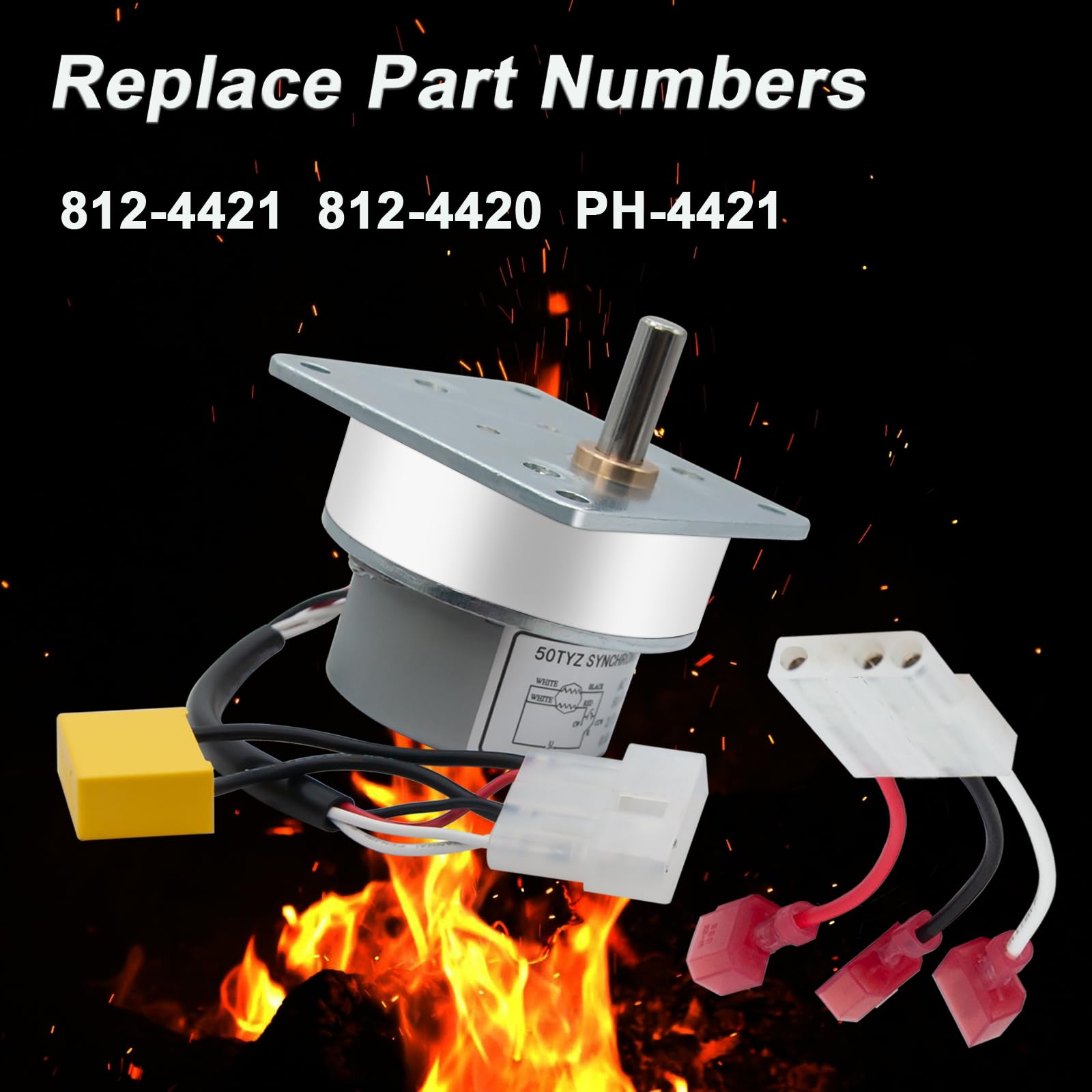 8124421, 8124420 Pellet Stove Auger Feed Motor Replacement Compatible
