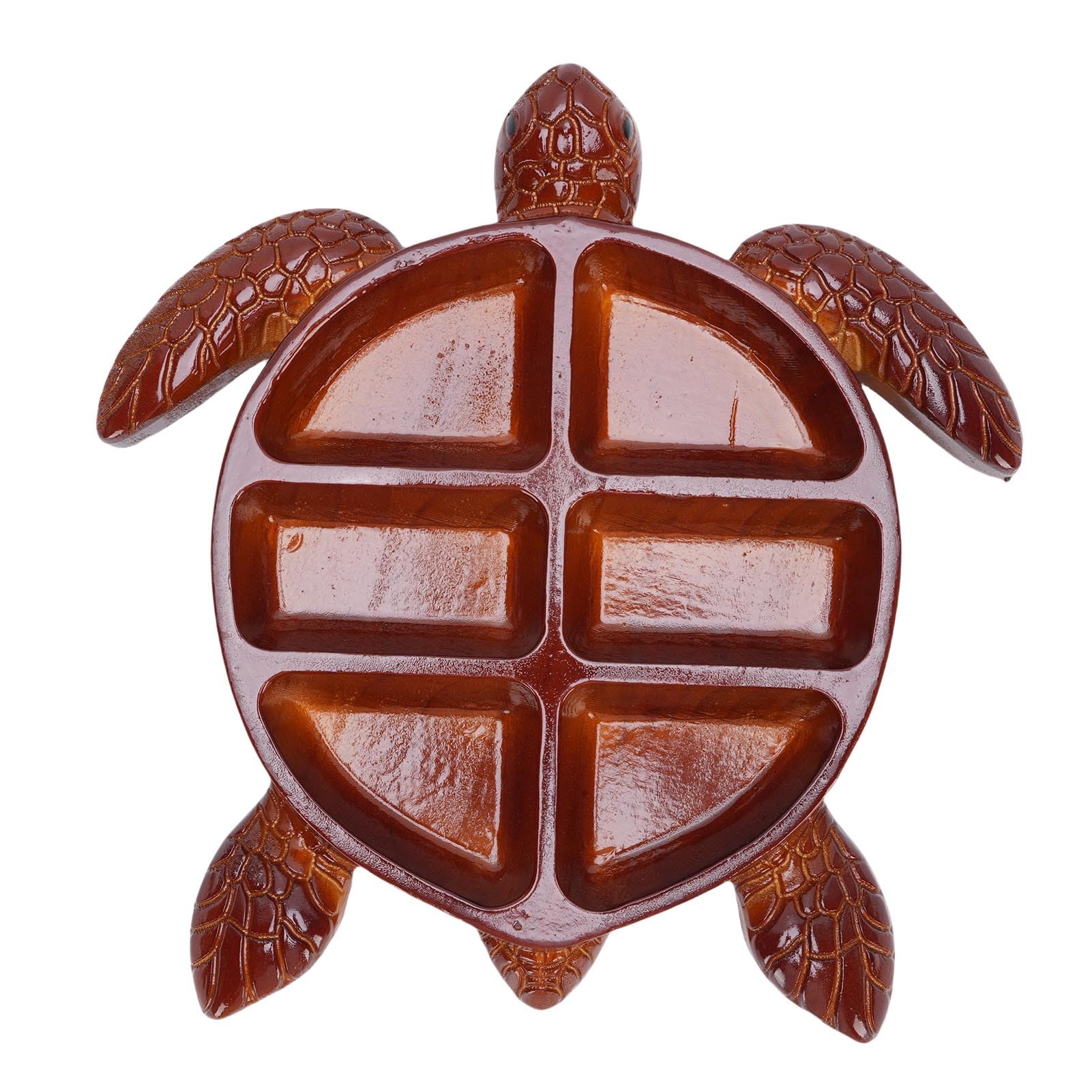 Plateau de service en bois de pin élégant motif tortue pour apéro chic