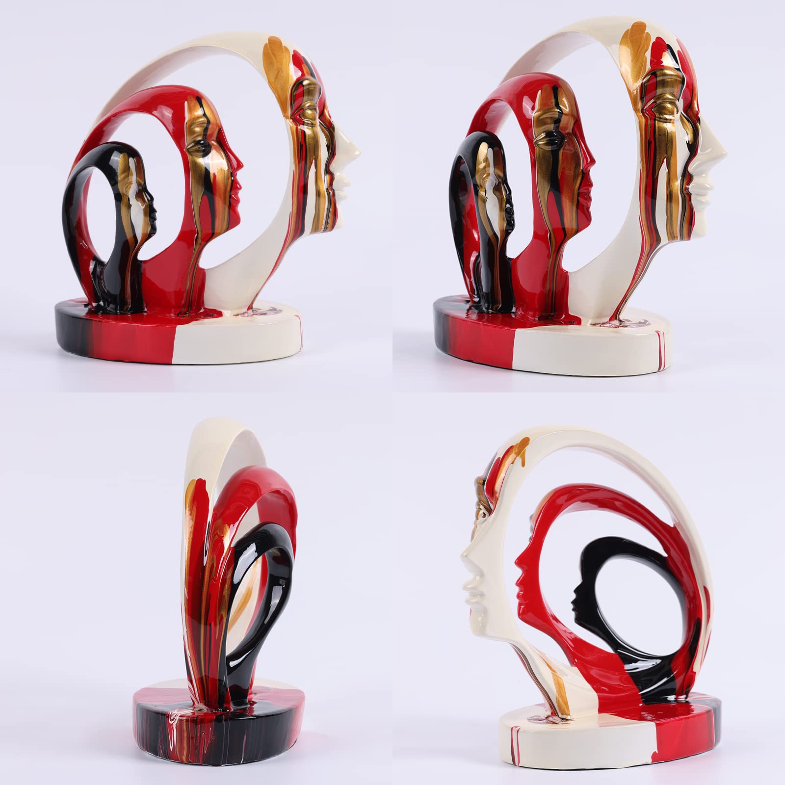 DOVDOV Abstrakte Statuen und Skulpturen, moderne minimalistische kreative Gesichtskunst-Skulpturen, bunte Denker-Statuen für Wohnzimmer, Couchtisch, Heimbüro, Schlafzimmer-Dekor-Füllung (BRW)