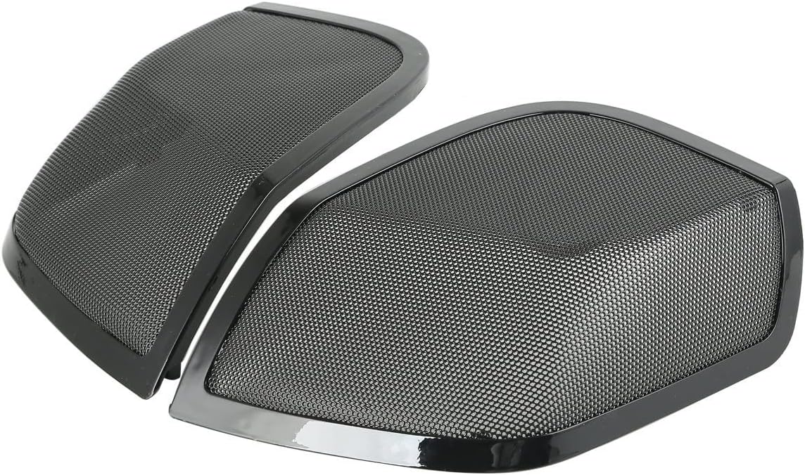 HR3 Vivid Black Saddlebag Lids 5"x7" Speaker Grills Compatible with 2015-2023 Road Glide FLTR FLTRK FLTRXS Street Glide FLHX FLHXS Ultra Limited FLHTK FLHTKL Electra Glide Std FLHT FLHTCU