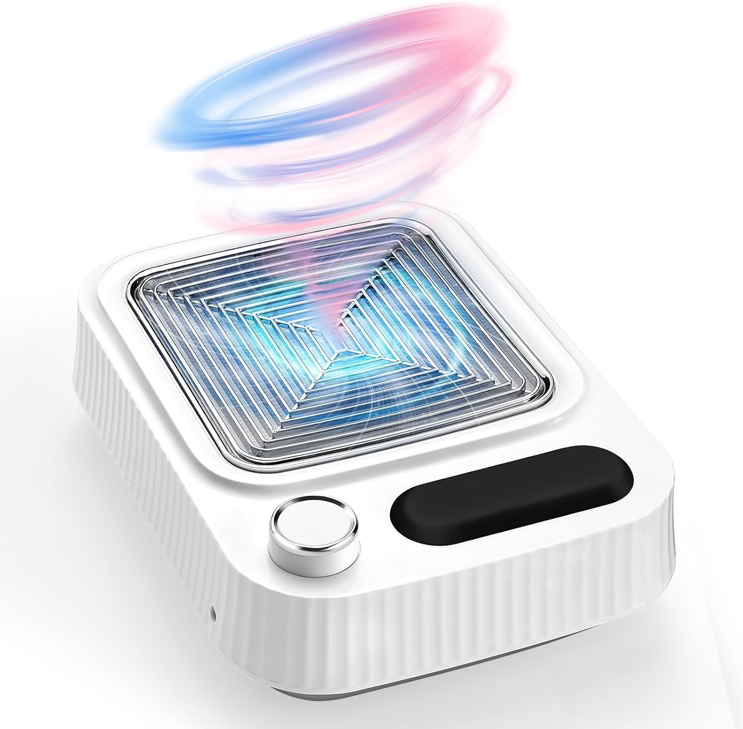 Nail Duster Collector, 4000RPM Dust Collector Nail Tech with Wrist Rest, Detachable Nail Dust Collector Filter-0-100% Suction Control, White，Cooling System for Salon & Home.