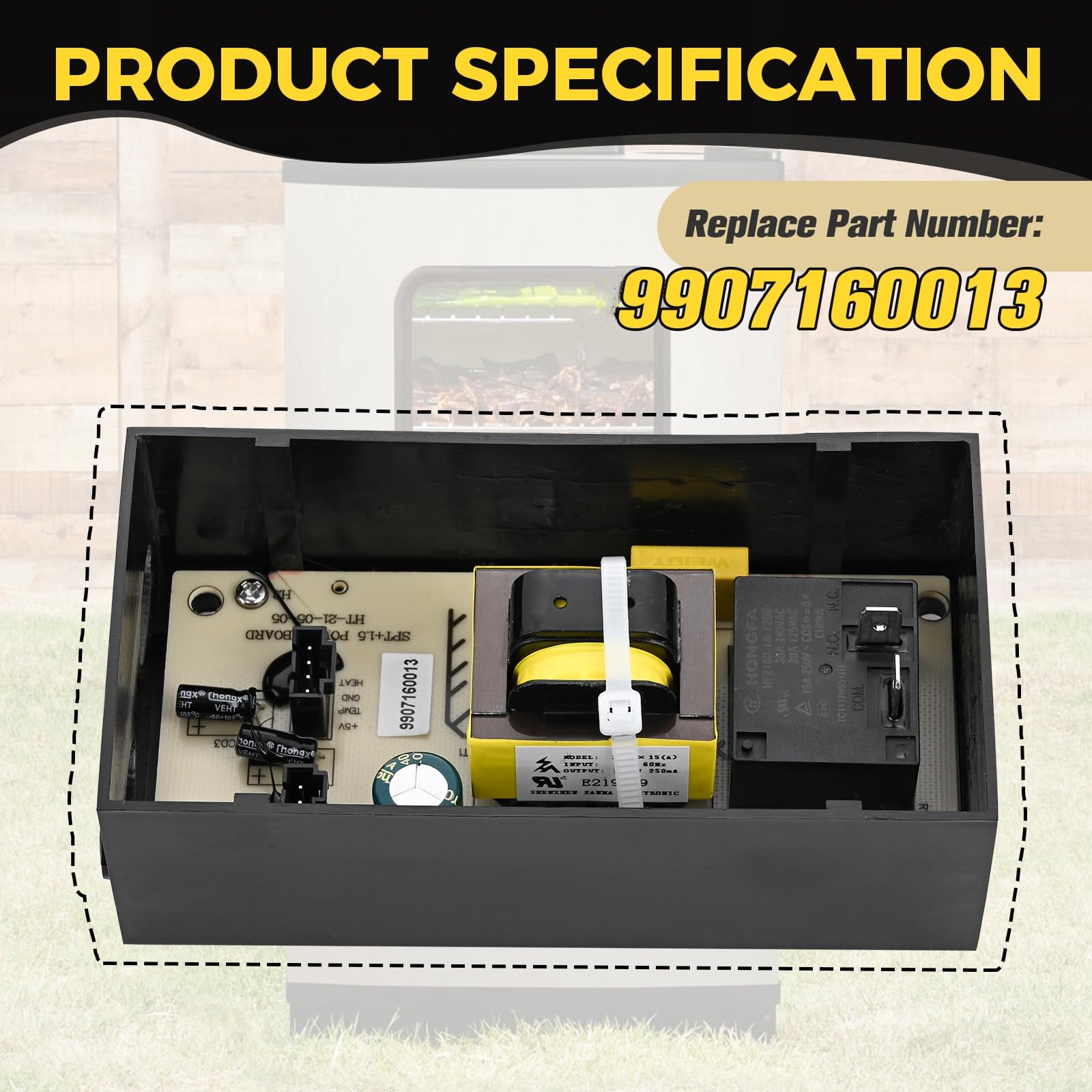 Reemplazo de placa de circuito de alimentación para ahumador eléctrico digital Masterbuilt MB20070619, MB20071117, MB20071418, MB2007161, reemplazar 9907160013 2