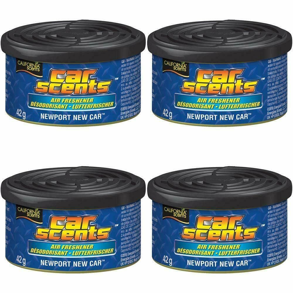 California Car Scents CCS-022 Air Freshener x4 Newport New Car Van Office Home