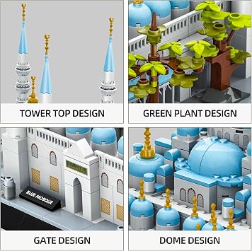 Blue Mosque Building Block Set Istanbul Türkiye Sultan Ahmed Mosque Architecture Model Kit for Adults Educational Display Toy