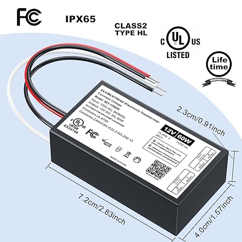 Miniatura 4 de Controlador LED regulable de 60 W, 12 V, TriacELVMLV AC a DC compatible con atenuador Lutron y Leviton, fuente de alimentación LED regulable 60W 12V