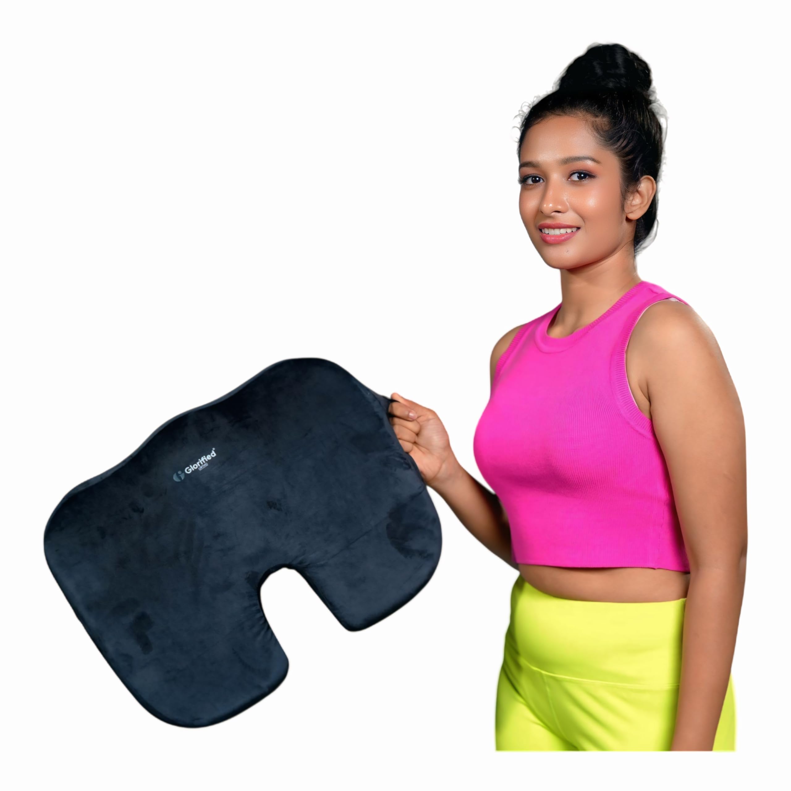 GLORIFIED ORTHO Coccyx Cushion for Lower Back Pain Relief Seat 