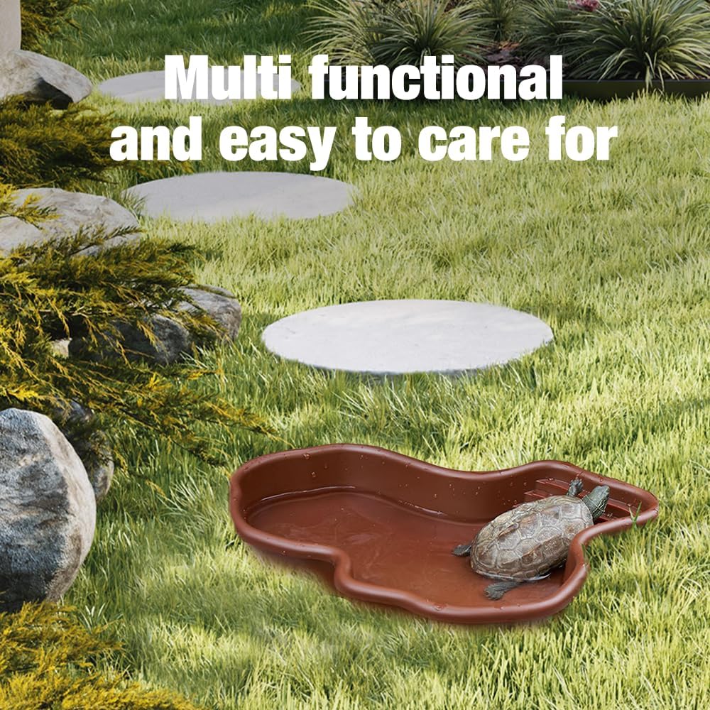 Bassin pour Reptiles, Bol d'Eau pour Tortue, Bol d'Eau et Nourriture pour Reptiles, Bassin de Bain pour Reptiles
