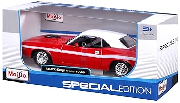 Amazon.com: 1970 Dodge Challenger R/T Coupe Red with White