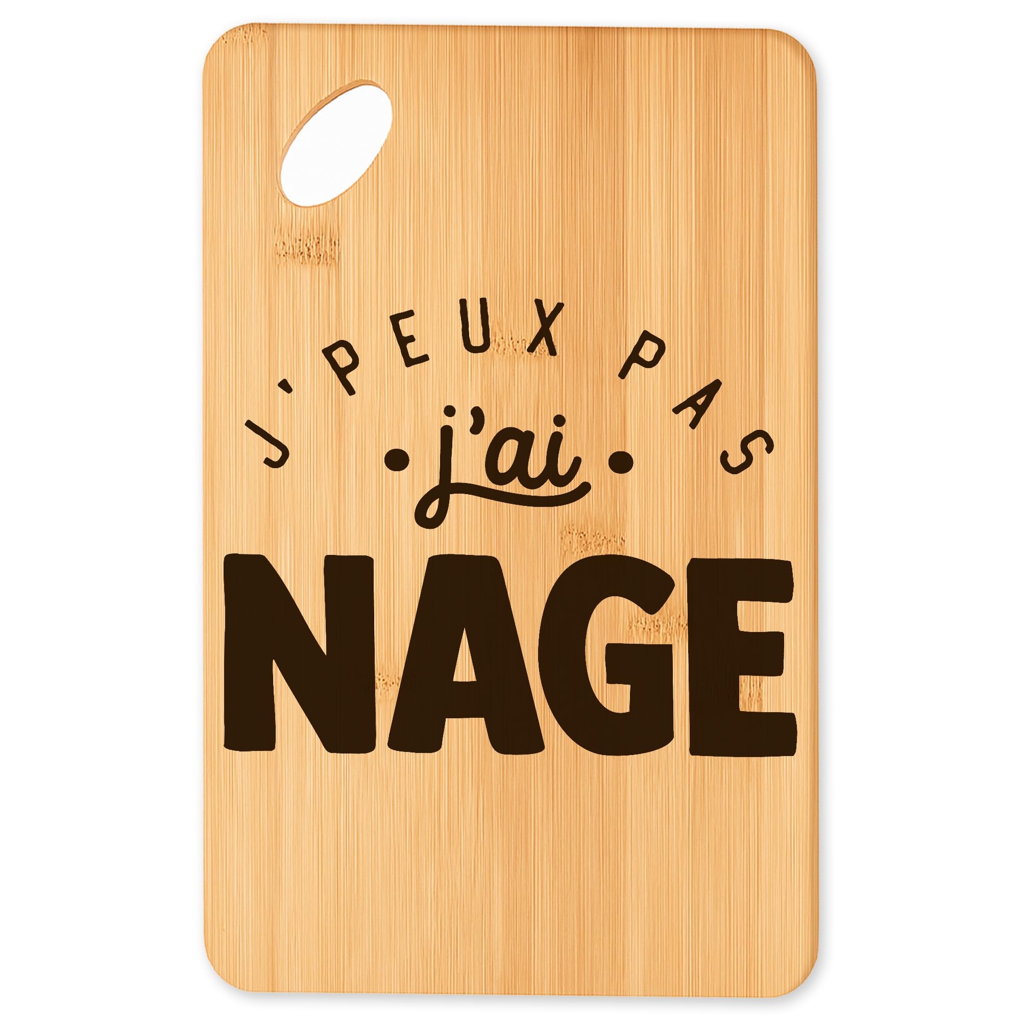 Cadeau original cuisine pour nageur avec le plateau apéro en bambou jpeux pas