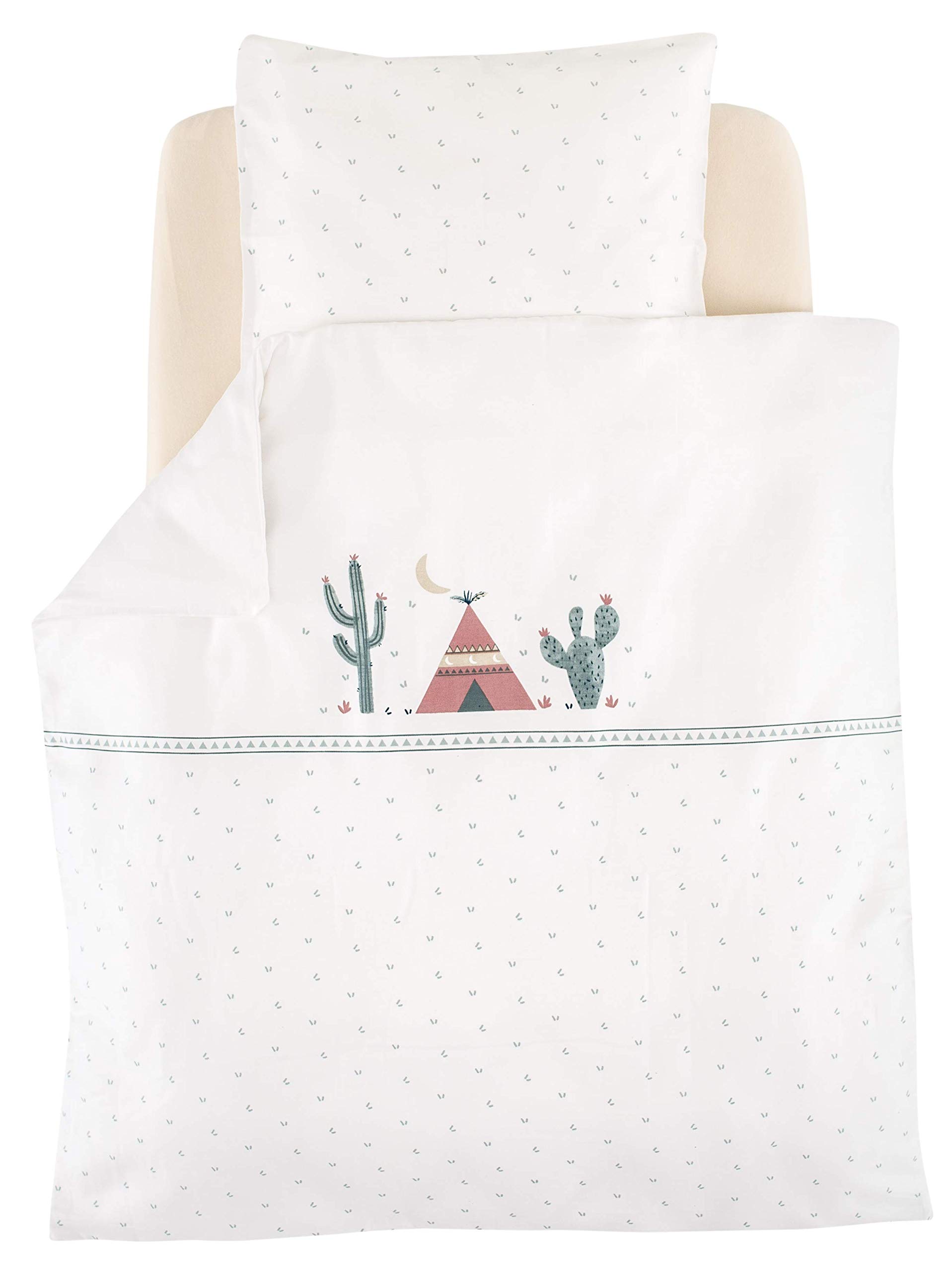 Träumeland TT18403 Bedding Set Cactus Love 80/80 + 35/40 Multi-Coloured, Multicoloured, 80/80 + 35/40 cm